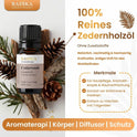 Zedernholzöl, ätherisches Öl, 100% Rein, BIO, natürlich, 10 ml