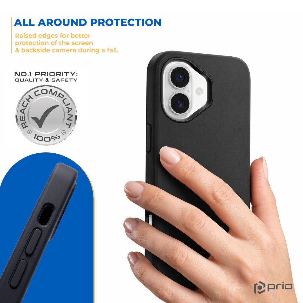 prio Liquid Silicone Case MAG für iPhone 17 (6,3 Zoll) schwarz