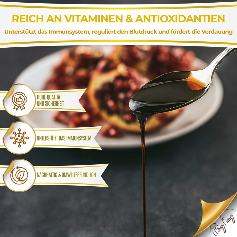 Granatapfelsirup natürlich, Bio-Granatapfel, ECOCERT Certification 350gr