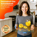 Decovetro Schneidebrett Glas |40x30cm | Glasschneidebrett | Leicht zu reinigen