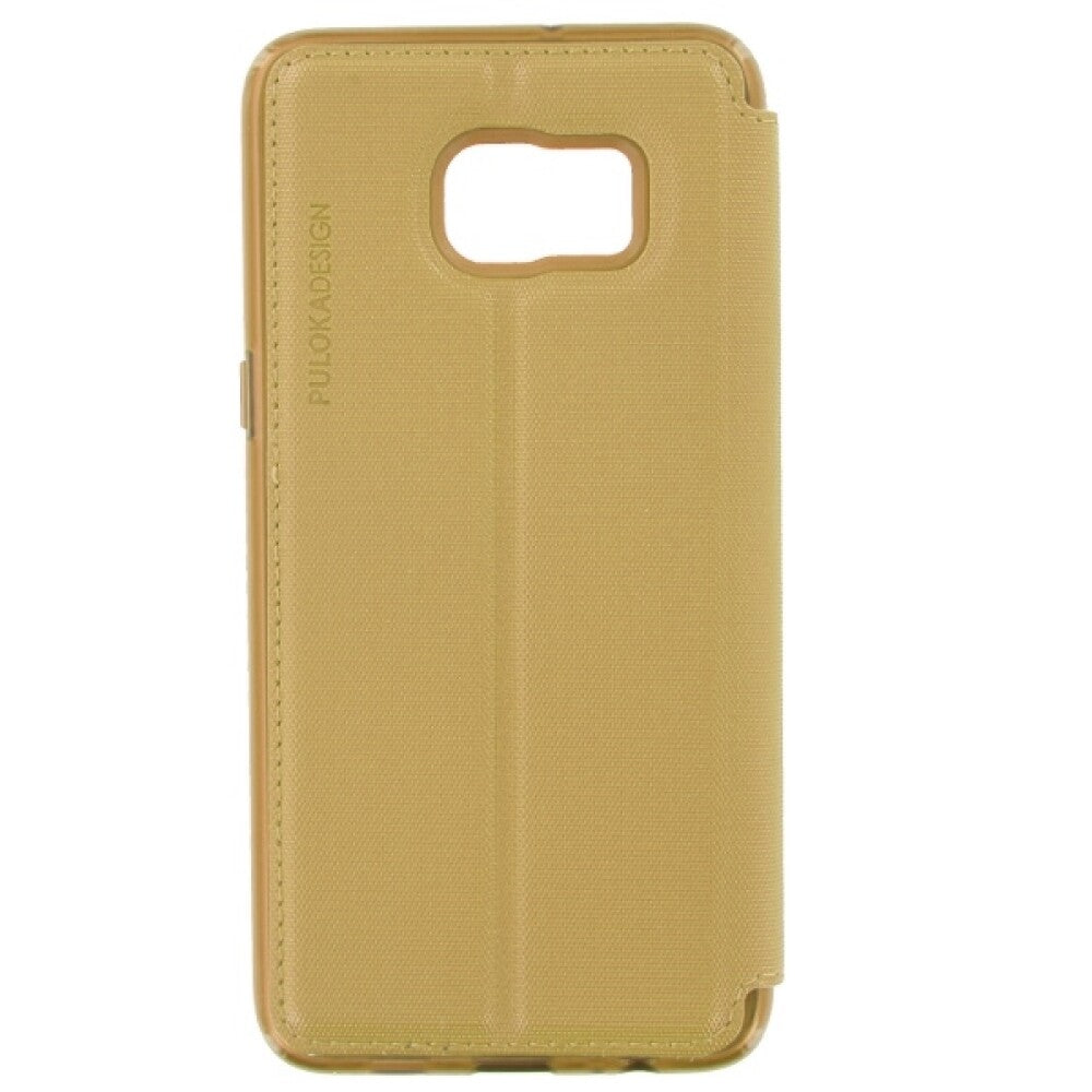 Puloka Flip Case Samsung Galaxy S6 Edge Plus Gold