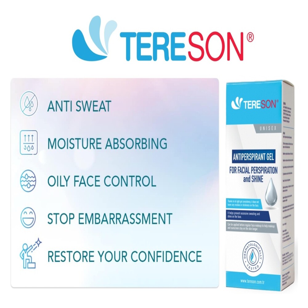 Tereson Antitranspirant Gel, Bei Schwitzen im Gesicht, 50 ml