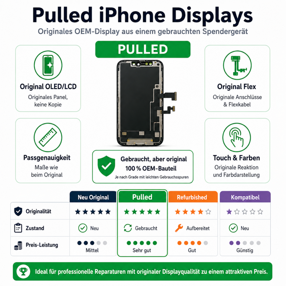Display für iPhone 13 mini Pulled LCD Touch Bildschirm