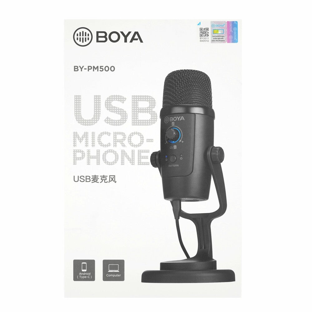 Boya BY-PM500 Mini-USB-Tischmikrofon für Streaming, Podcast, YouTube