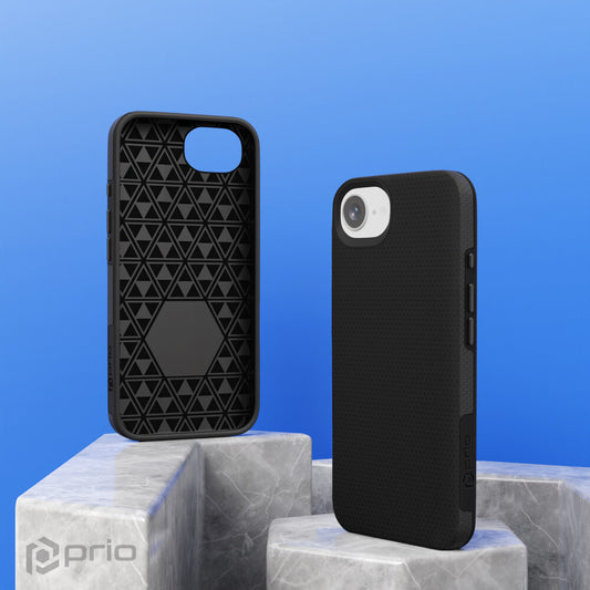 Prio Schutzhülle für iPhone 17e schwarz
