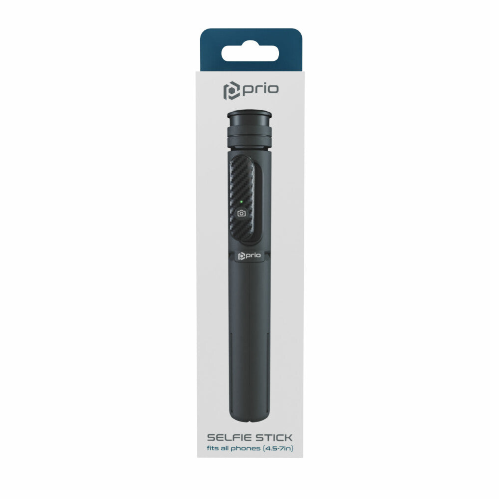 prio 2 in 1 universeller Handy-Selfie-Stick & Stativ, schwarz