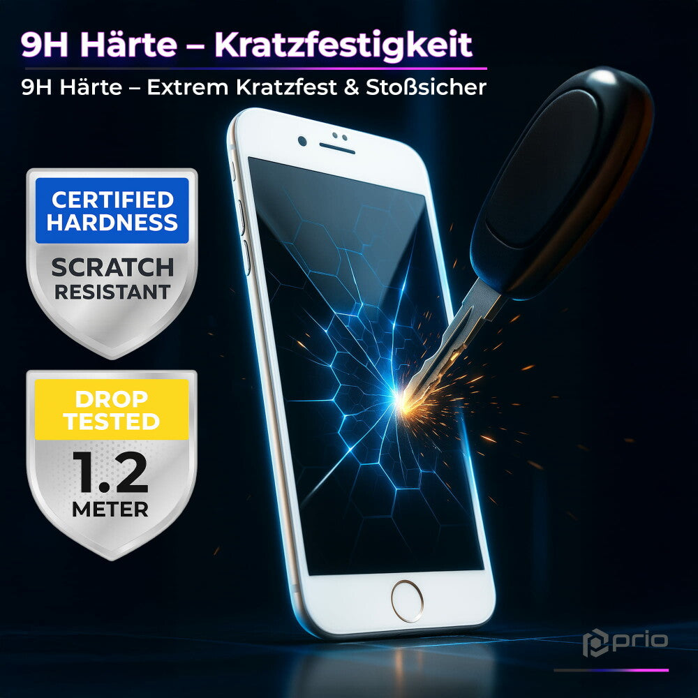 Panzerfolie 3D für iPhone 6, 6s Plus Blickschutz weiß