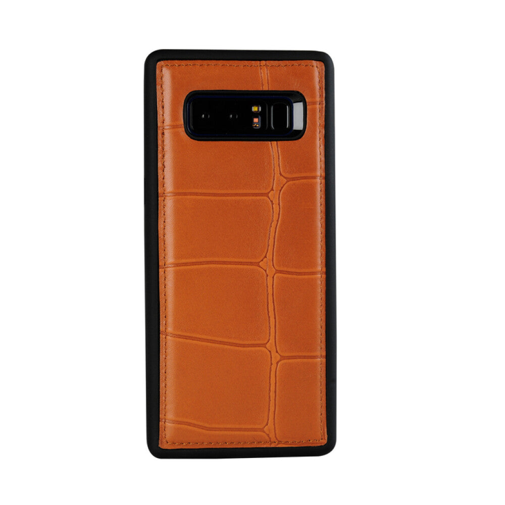 Genuine Leather Protective Case for Samsung Galaxy Note 8 orange