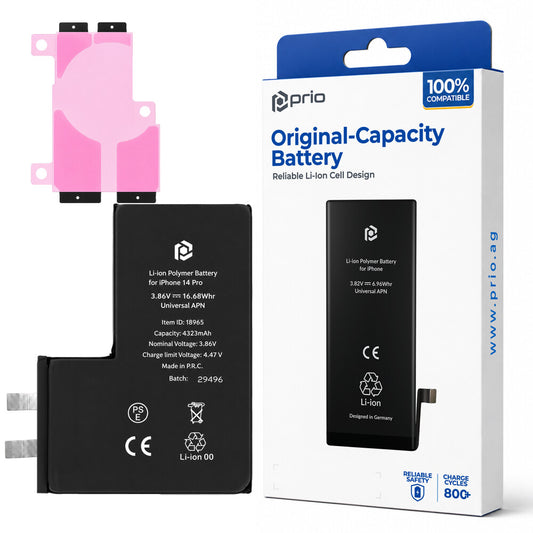 prio Akkuzelle für iPhone 14 Pro (ohne Flex-Kabel)