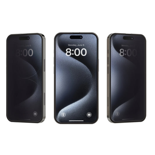 prio Panzerfolie 3D Blickschutz für iPhone 16 Pro schwarz PSG-1655