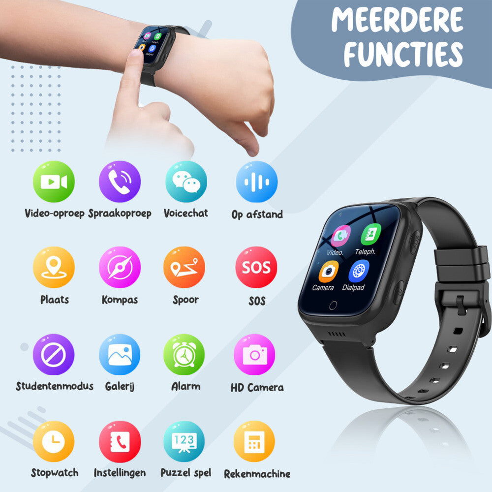 UFUZON Smartwatch Kinder-Schwarz