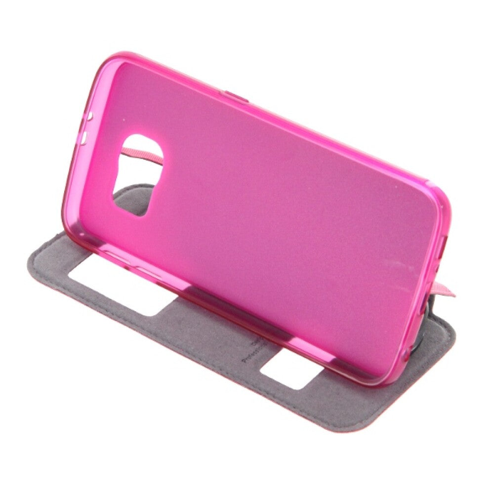 T-CASE Lux Magnet Flip Protective Case for Samsung Galaxy S6 pink