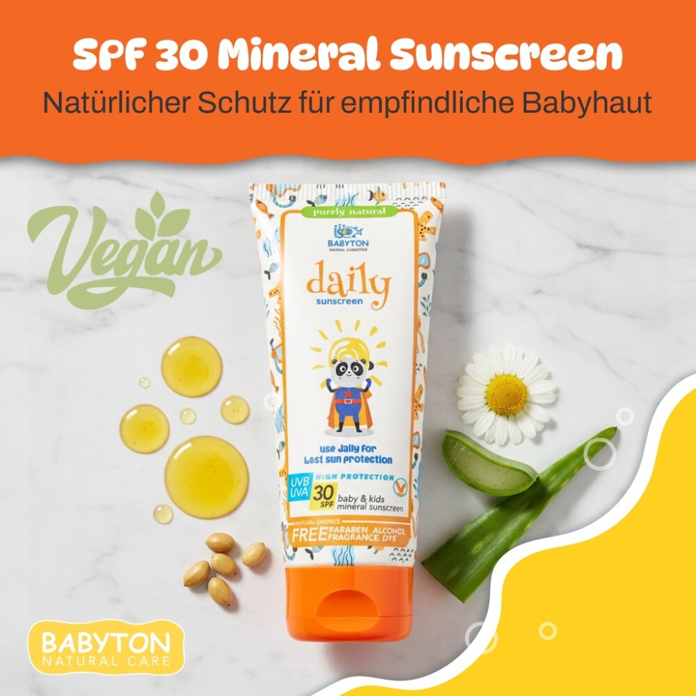 Babyton Mineralische Tagessonnencreme für Babys und Kinder LSF 30