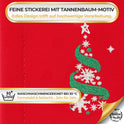 Tischsets Weihnachten, 4er Set Rot Gold Rentier-Stickerei, Abwaschbar 45x35 cm