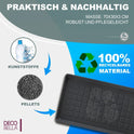 DECOBELLA 2 Stück Schuhabtropfschale | Schuhtablett Grau | 70x35x3 cm Schuhwanne