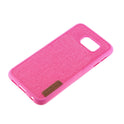 Silicone Case Textile for Samsung S6 Edge pink