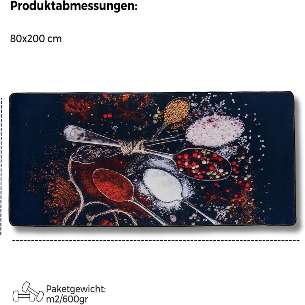 miqna Küchenteppich, rutschfeste Küchenläufer, Waschbarer Küchenteppich