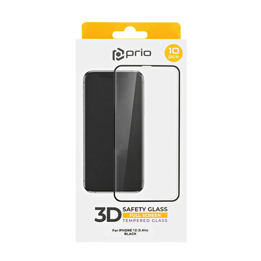 prio 10x 3D screen protector glass for iPhone 12 mini black