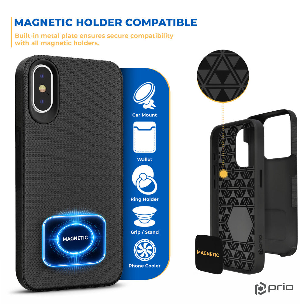prio Schutzhülle für iPhone XS/X schwarz