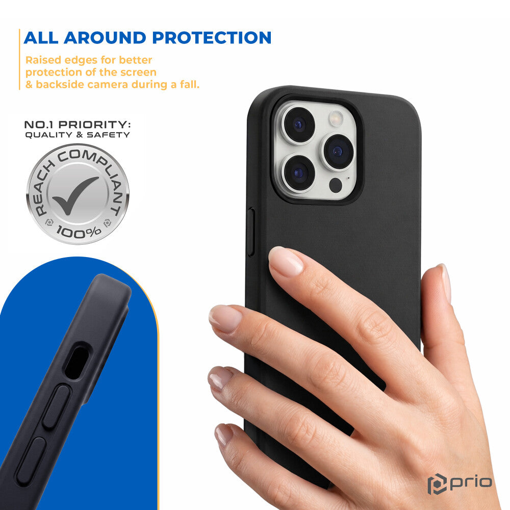prio Silikonschutzhülle MAG für iPhone 13 Pro Max schwarz