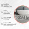 Miqna 2-tlg. rutschfestes Badteppich Set , waschbar (60x100 & 50x60 cm)