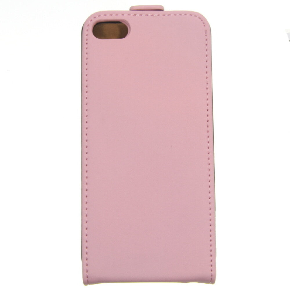 Slim Leder Flip Hülle für iPhone 5, 5SE rosa