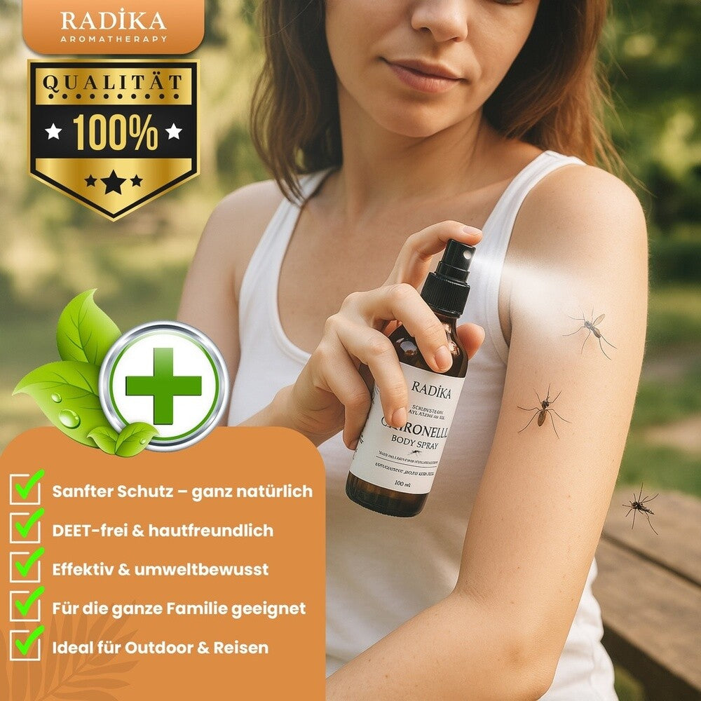 Insektenschutz, zum Schutz vor Mücken, 100% Rein, BIO, natürlich, 100 ml