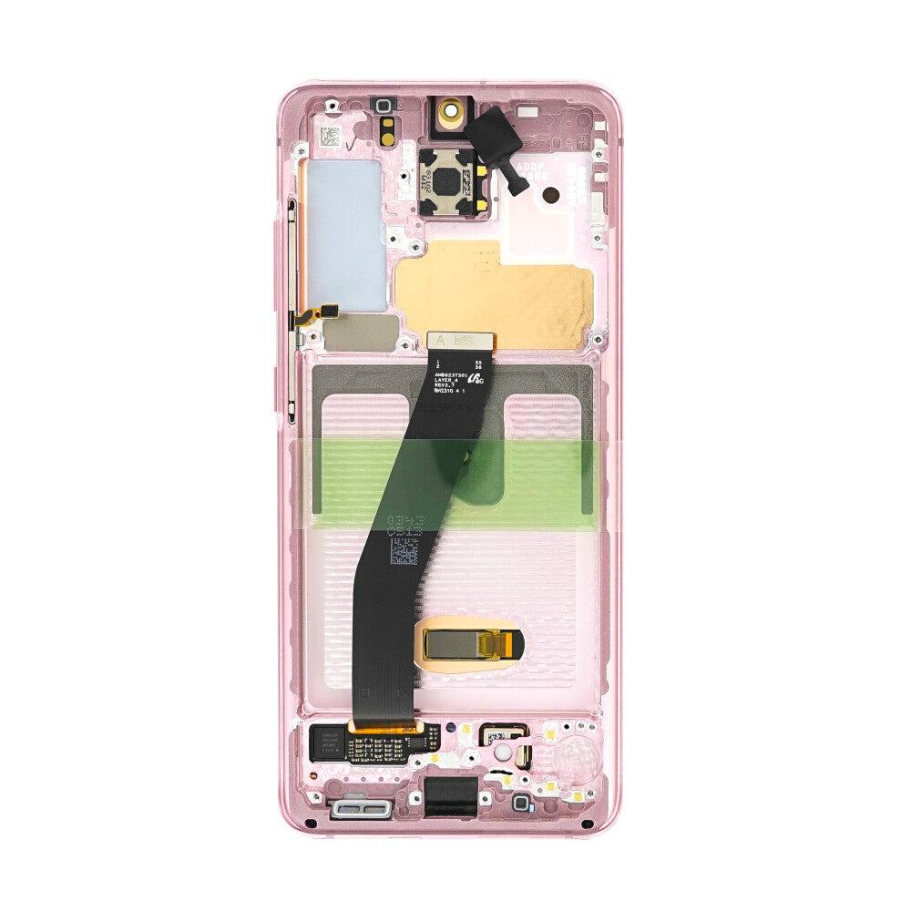 Samsung Displayeinheit + Rahmen (ohne Kamera) G980F / G981B Galaxy S20 / 5G rosa GH82-31432C