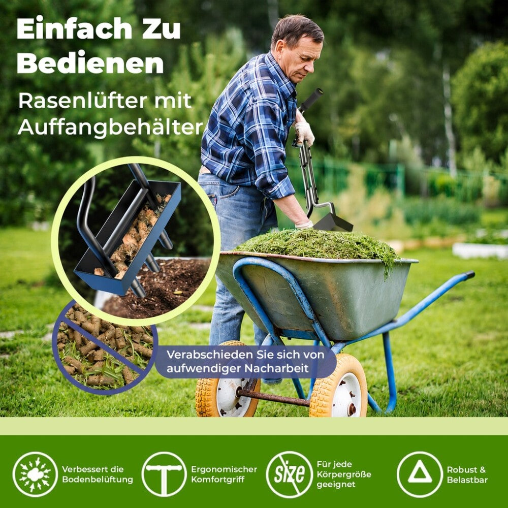 Kedoxi Manuell Rasenlüfter 3 Zinken, 38In Aerifizierer für Garten&Hof