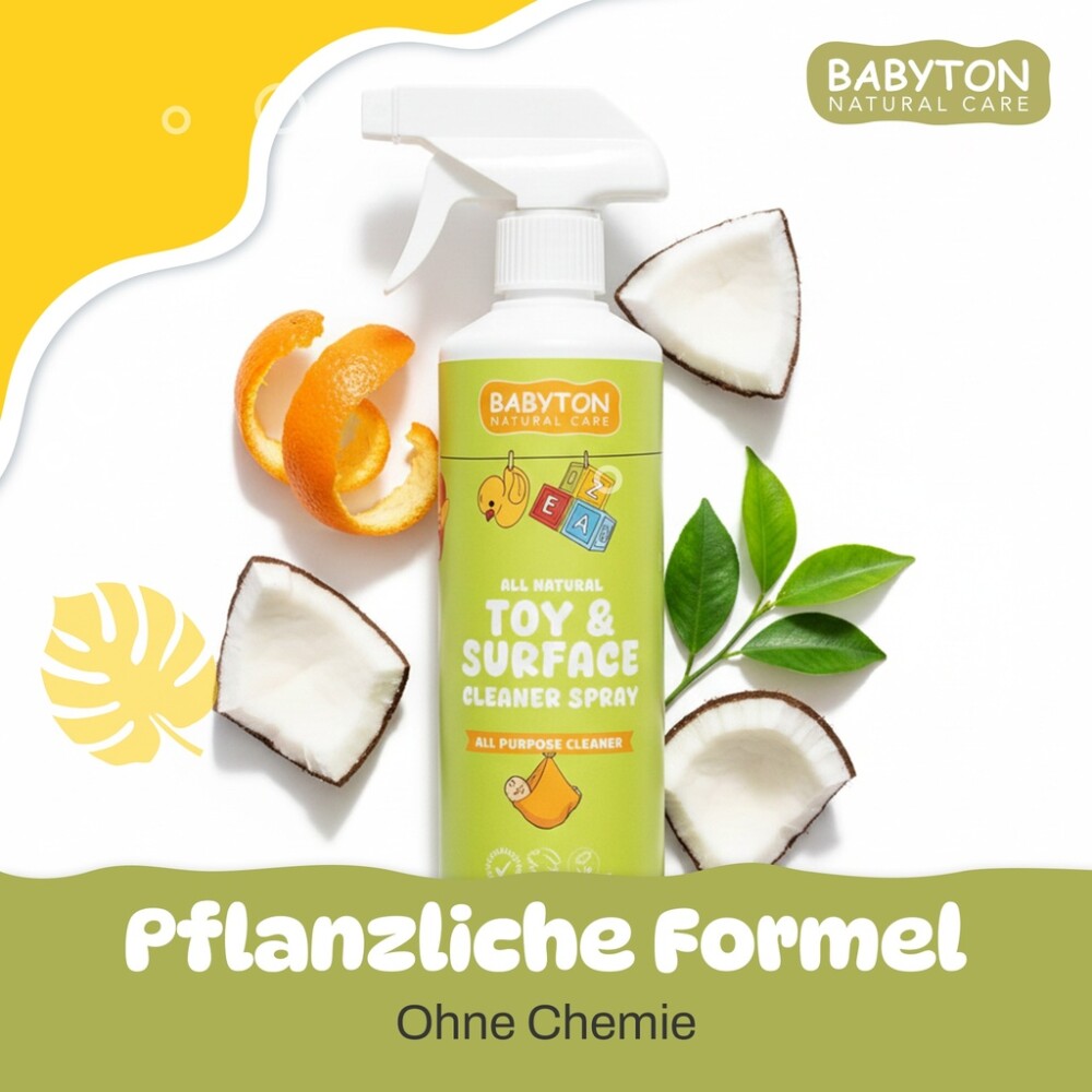 Babyton Spielzeug- und Oberflächenreiniger, natürliches Spray, 500 ml