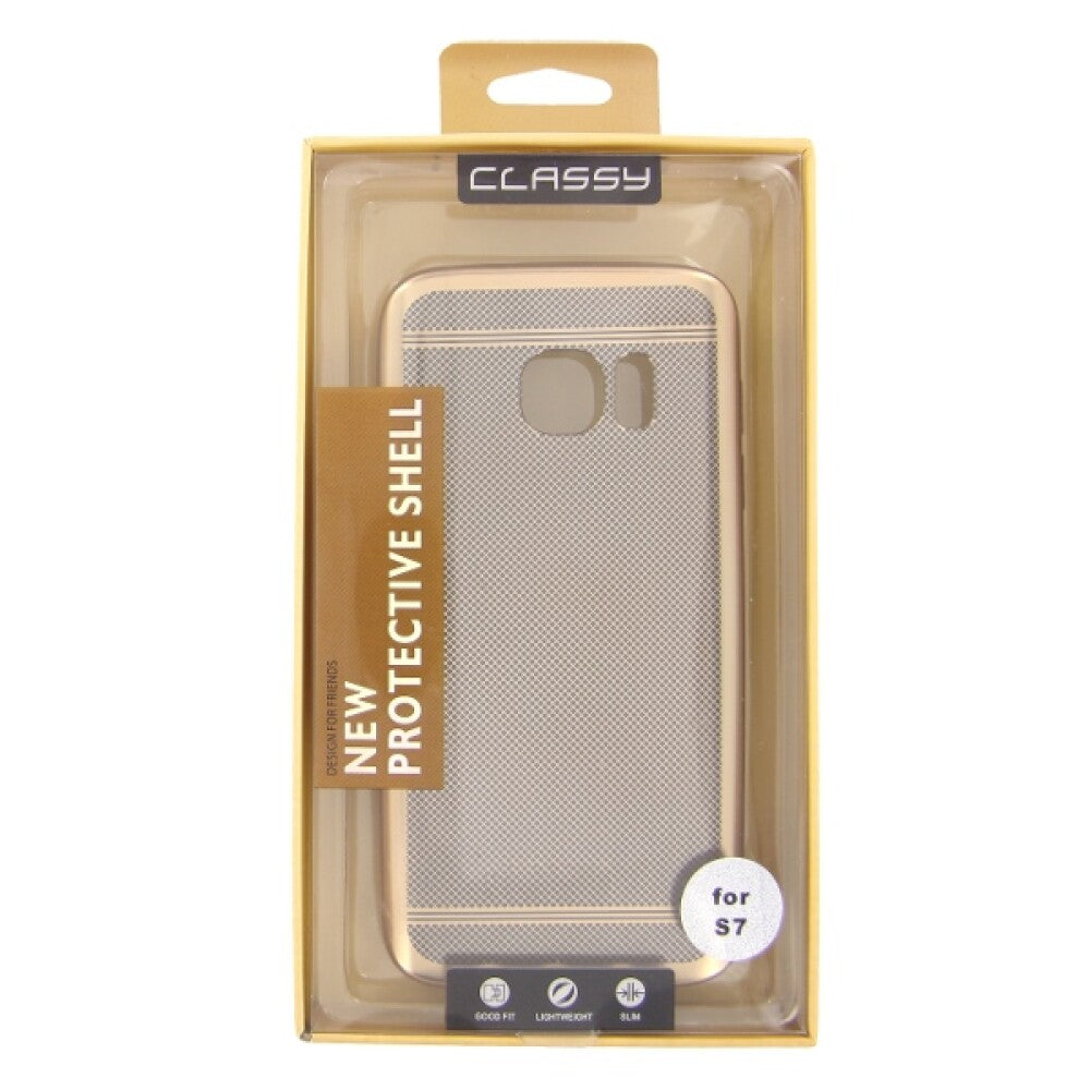 Silicone Case Classy Samsung Galaxy S7 gold