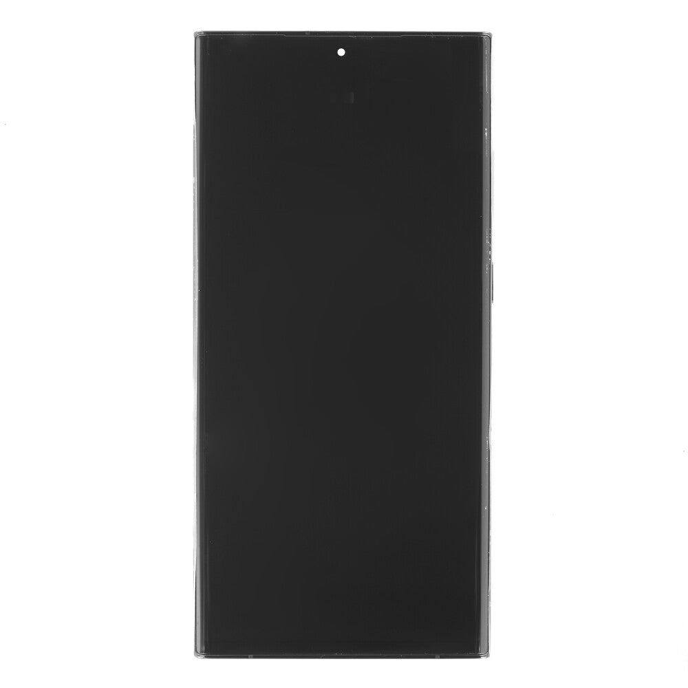 Display (Hard OLED) + Rahmen für Samsung S908 Galaxy S22 Ultra schwarz
