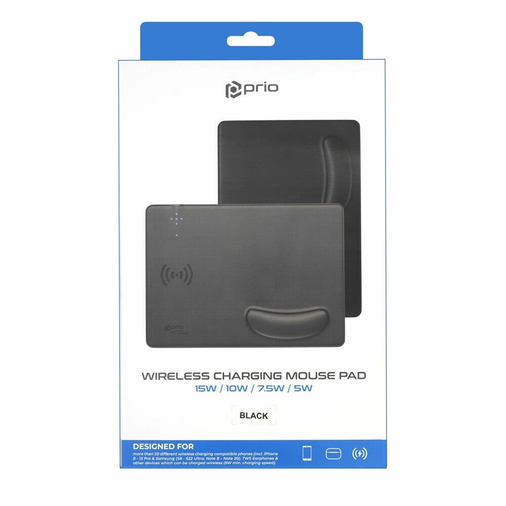 prio quick charge mouse pad 15 W (USB C) black