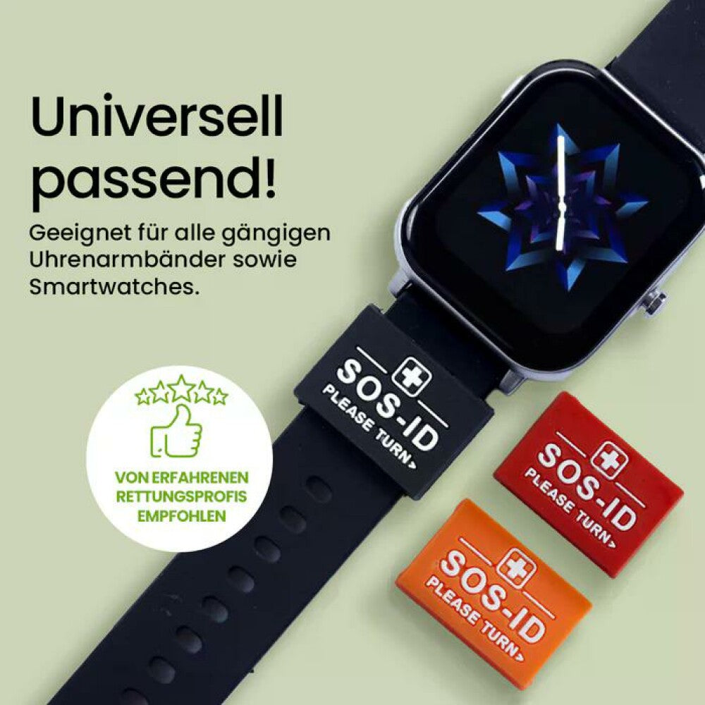SOS-ID-Armbandschlaufe. Innovativ und angenehm zu tragen. Orange Hauptbild