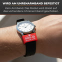 SOS-ID-Armbandschlaufe. Innovativ und angenehm zu tragen. Verrotten