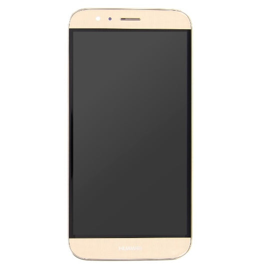 Huawei Ascend G8 LCD mit Rahmen Gold