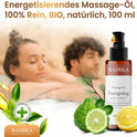 Massageöl, Energetisierendes Massage-Öl, 100% Rein, BIO, natürlich, 100 ml