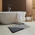 Miqna 2-tlg. rutschfestes Badteppich Set , waschbar (60x100 & 50x60 cm)