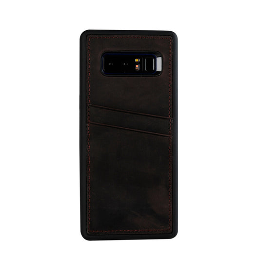 Genuine Leather Protective Case for Samsung Galaxy S8 CC echo brown