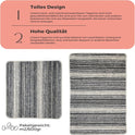 Miqna 2-tlg. rutschfestes Badteppich Set , waschbar (60x100 & 50x60 cm)