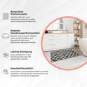 Miqna 2-tlg. rutschfestes Badteppich Set , waschbar (60x100 & 50x60 cm)