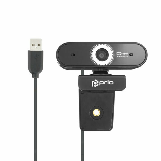 prio Full HD 1080P Autofokus Webcam schwarz