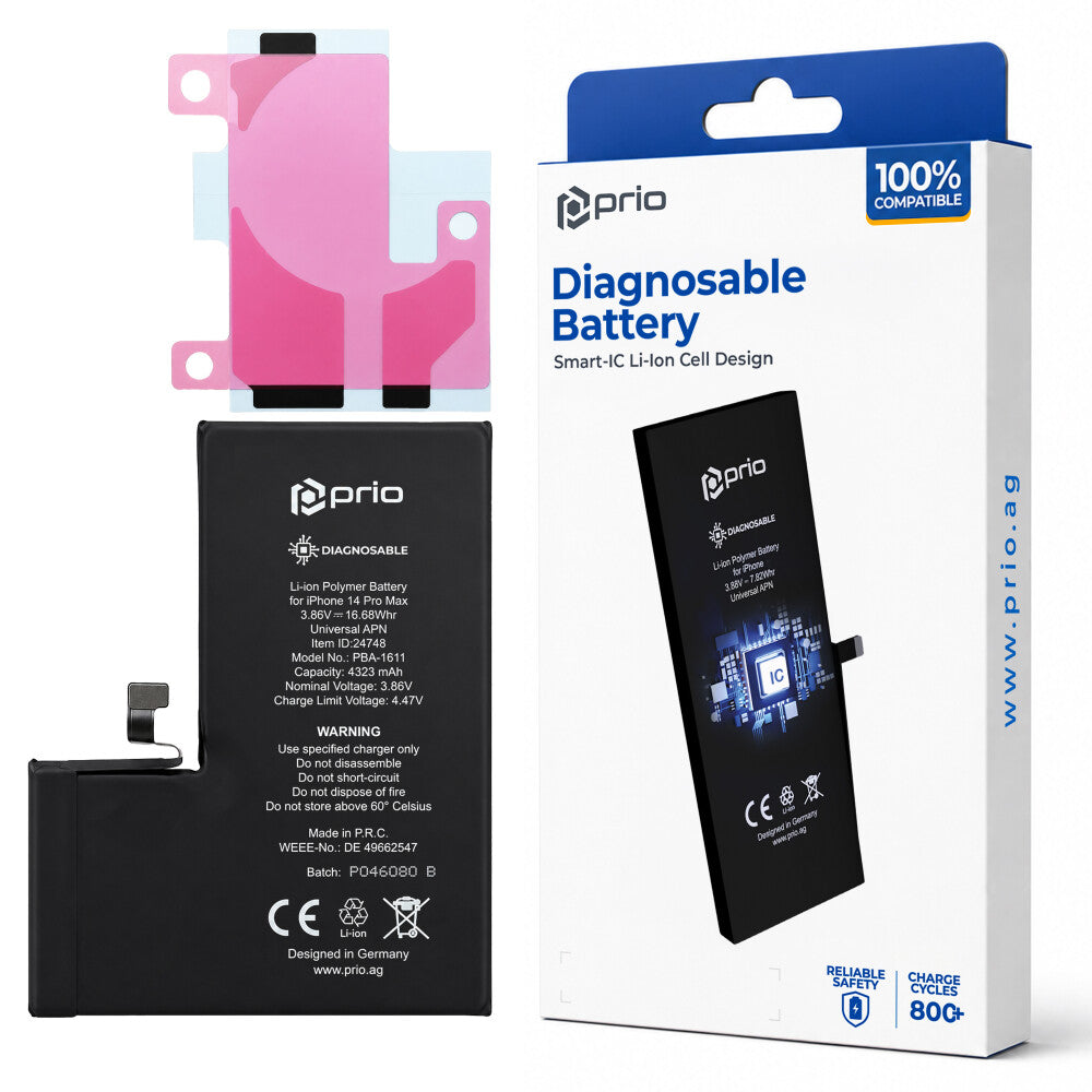 prio Diagnosefähiger Akku für iPhone 14 Pro Max
