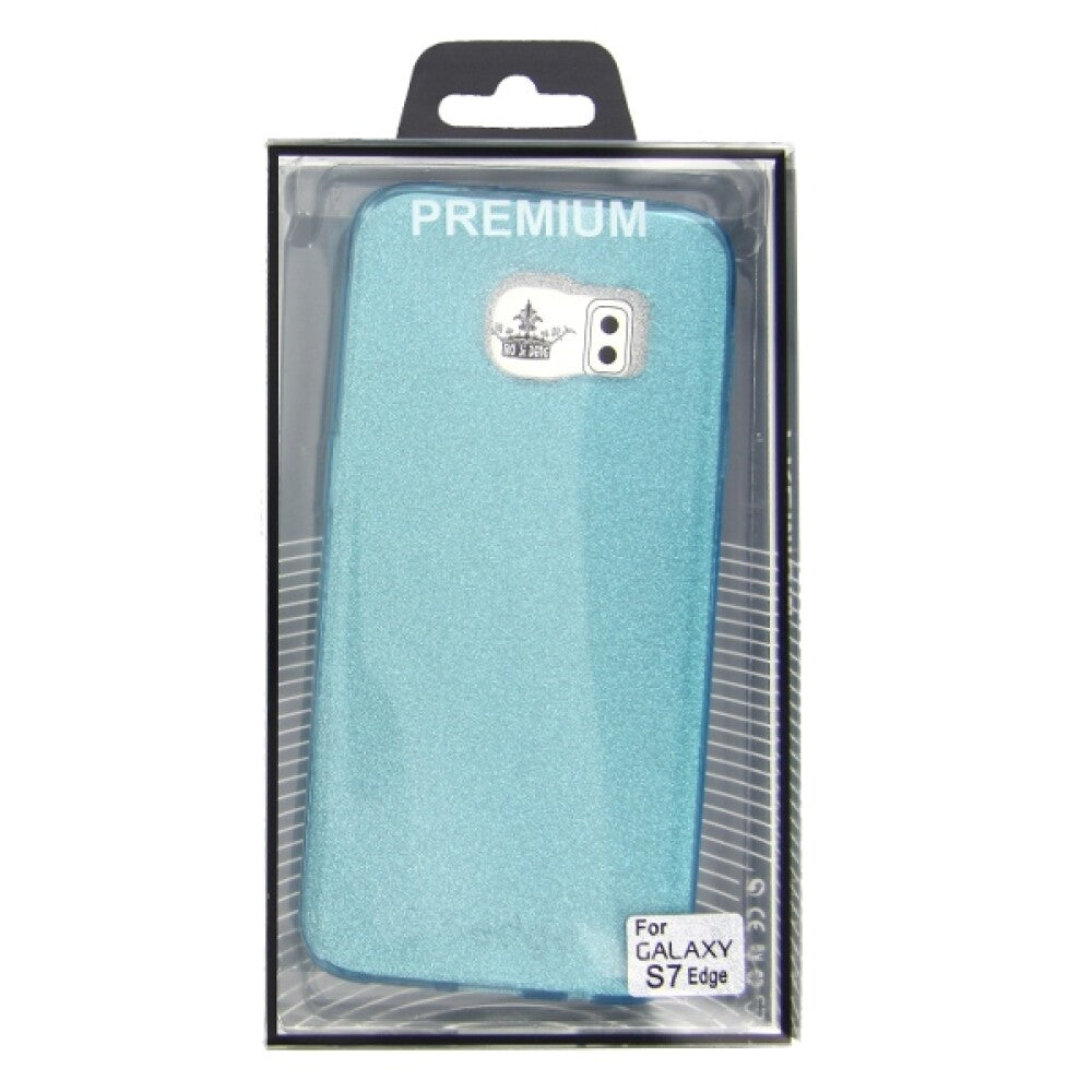 TPU Case Glitter Samsung Galaxy S7 Edge blau