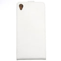 Slim Leather Flip Case for Sony Z3 - white