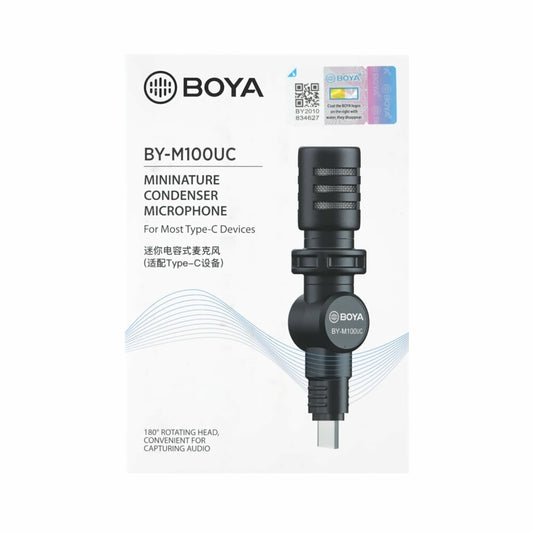 Boya BY-M100UC Miniatur-Kondensator-Typ-C-Mikrofon schwarz