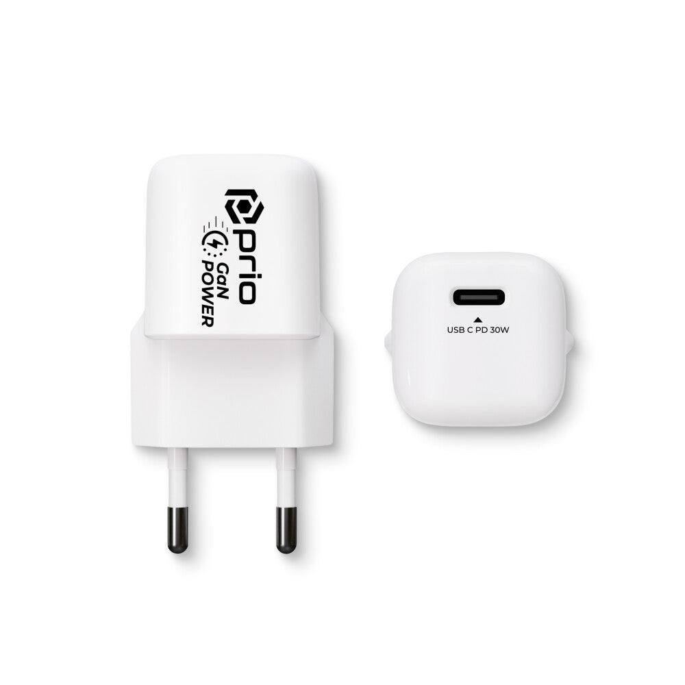 prio Ladegerät GaN Power 30W PD (USB C) weiß