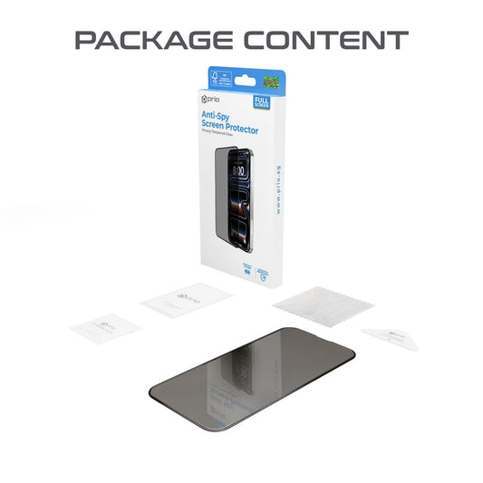 prio 3D Anti-Spionage-Schutzglas für iPhone 18 Pro Max, schwarz