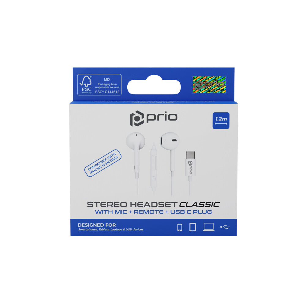 prio Stereo USB C Kopfhörer / Headset CLASSIC