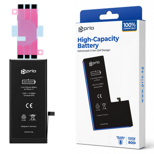 prio Hochleistungsakku für iPhone 11 (3470 mAh) - Universal APN -